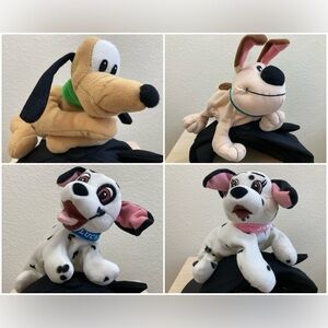 Disney Dogs Collectible Mini Bean Bag Set - Pluto, Little Brother, Lucky, Jewel